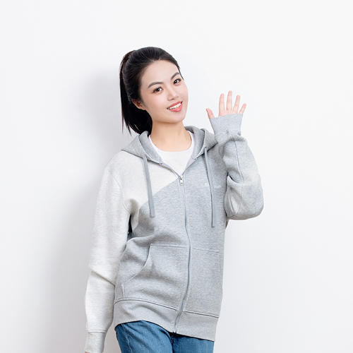 【配置-轻盈系列】新面料·拼色开衫连帽卫衣 商品图1