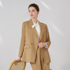 EITIE爱特爱复古通勤显瘦微收腰卡其色休闲西装外套女装24春新款A2403301 商品缩略图2