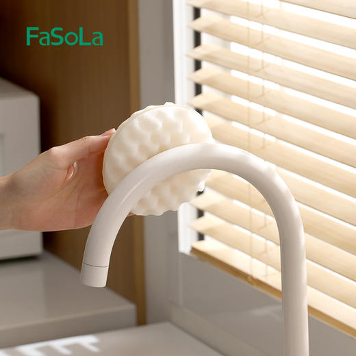 FaSoLa洗碗擦海绵刷厨房清洁擦百洁布双面清洁家用吸盘刷碗神器 商品图5