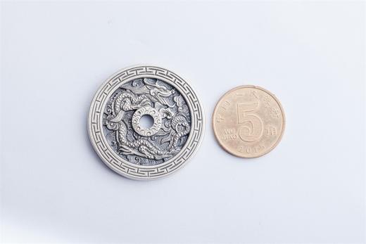 矩德泉坊 纯银手作 龙凤银币（3.3厘米錾刻版）  gq230700729 商品图7