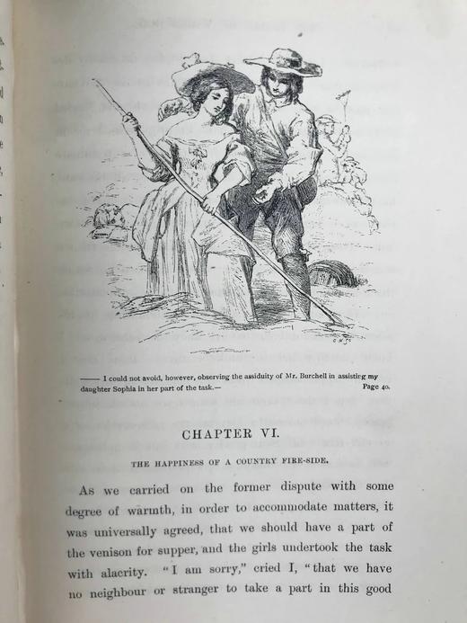 1896年 戈德史密斯《威克菲尔德牧师》 32幅插图 漆布精装32开 商品图10