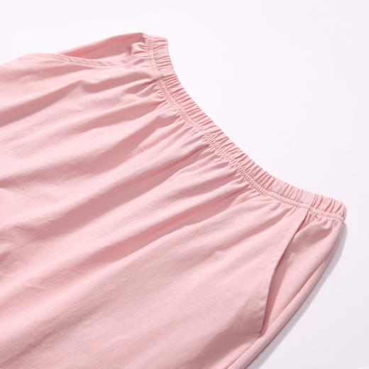 都市丽人生活家居春夏睡衣女单面无尘棉家居服薄款短袖长裤女士套装新年本命年红品LH40A2 商品图8