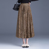 弹力高腰植绒半身裙，花色长款A字裙MYX-MTYR-2380-Y 商品缩略图1