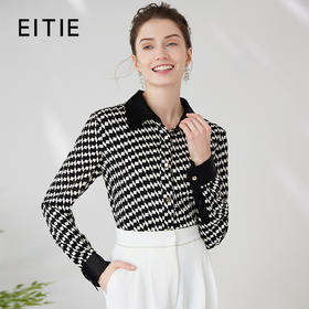 EITIE爱特爱春季新款黑白图案衬衣7309001