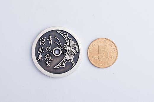 矩德泉坊 纯银手作  青蚨飞去复飞来背牡丹（3.4厘米版） gq230700727 商品图6