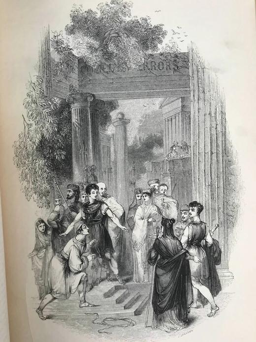 约19世纪后期 莎士比亚作品集（喜剧卷1） 约百幅插图 真皮精装16开 商品图4