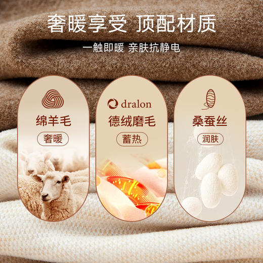 【1件抵3件！】羊绒蚕丝贴片护膝保暖裤 加厚防寒  远离“老寒腿” 商品图3