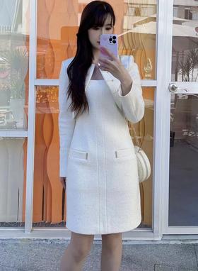 双边口袋吊带连衣裙