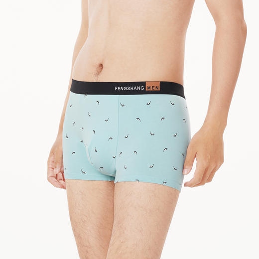都市丽人都市锋尚日常休闲内裤男40S棉拉架男士内裤平角内裤FK4CA7 商品图2