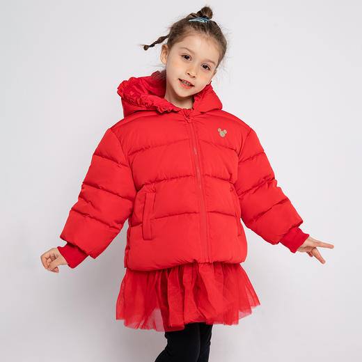 迪士尼童装男女童棉服外套加厚儿童冬棉袄宝宝冬装衣服214S1579
 商品图1