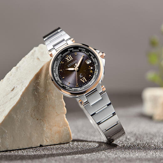 西铁城/CITIZEN多局电波时尚贝母钢带女士手表EC1011-71W 商品图6