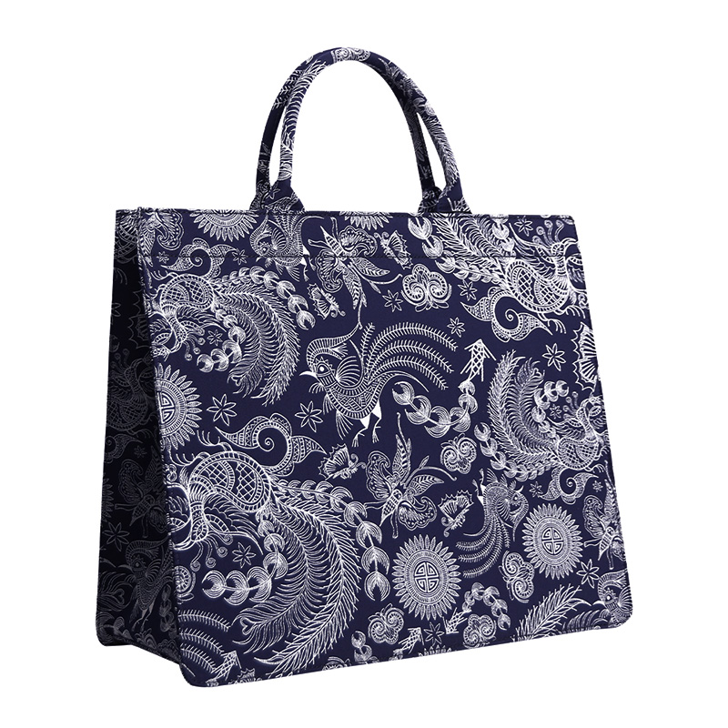 深山集市 苗族吉祥纹样托特包民族风国潮手提包大容量