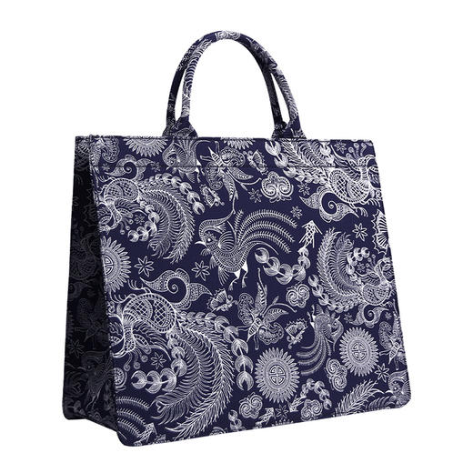 深山集市 苗族吉祥纹样托特包民族风国潮手提包大容量 商品图0