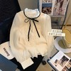 TZF-YJG加绒法式时尚外搭雪纺衬衫女2023秋季新款设计感外穿高档洋气衬衣 商品缩略图0