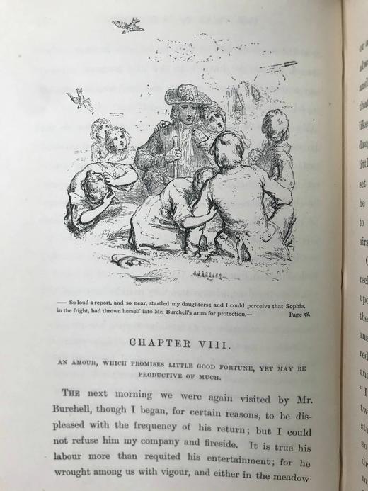 1896年 戈德史密斯《威克菲尔德牧师》 32幅插图 漆布精装32开 商品图11