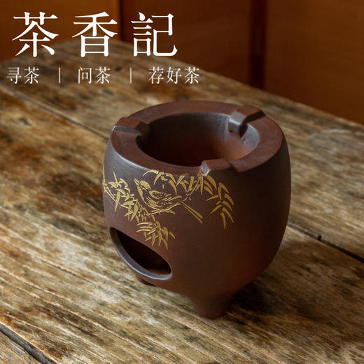 茶香记 复刻传统老炭炉 潮州陶泥炉 竹鸟圆款 性价比高 可赏可用 商品图1