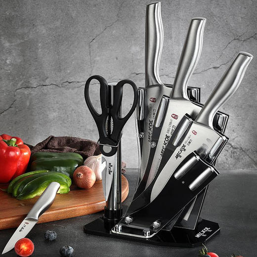 【名简刀具】惠龙刀具套装七件套切菜切肉菜刀砍骨刀家用厨房刀水果刀剪刀 商品图1