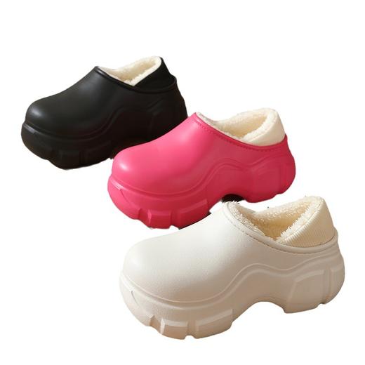 【防水防污易打理❗️厚底增高棉鞋】包跟加绒棉拖鞋女厚底增高防水家居拖鞋秋冬新款毛毛拖鞋 商品图4