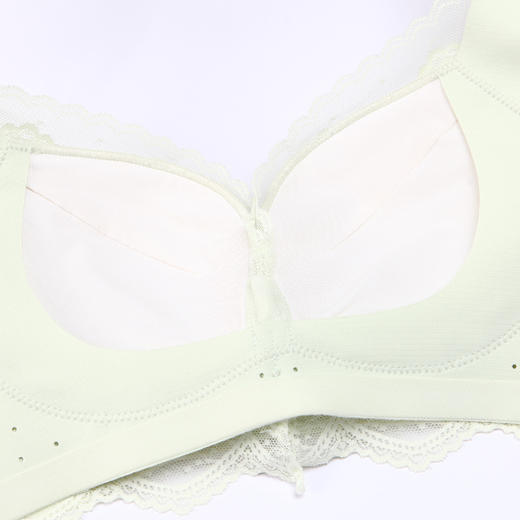 都市丽人自然舒适手掌杯塑造丰满胸型内衣女蕾丝文胸BC杯适穿3/4杯无钢圈三排扣LB42C3 商品图11