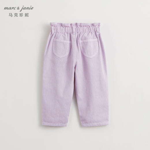 马克珍妮女童牛仔萝卜裤 儿童纯棉花边腰头休闲裤春款新品240227 商品图3