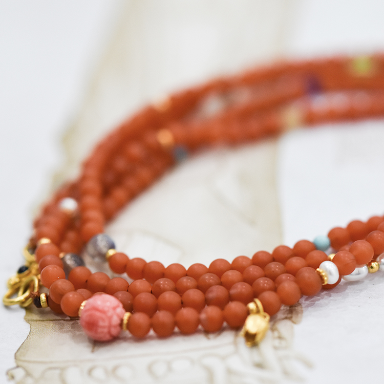 南红珠链手作长链三款（不含如意头）