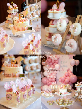 「周岁甜品台」惠州富力万丽酒店周岁宴生日派对甜品台案例