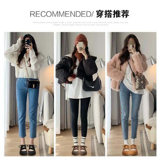 ZHR休闲鞋女2023年秋冬新款潮流休闲百搭保暖魔术贴平底毛毛棉鞋 商品图13