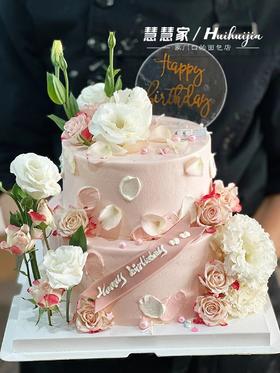 蛋糕定制—双层鲜花