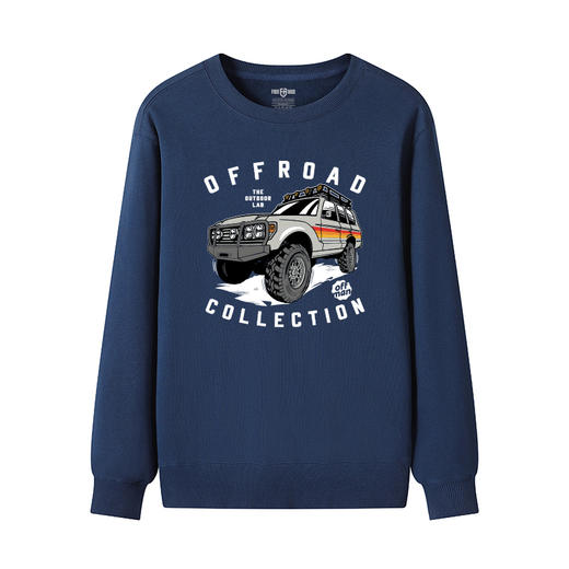 自由基地越野个性印花系列冬季圆领套头卫衣300克毛圈团队定制衫 NMT-2089 商品图6