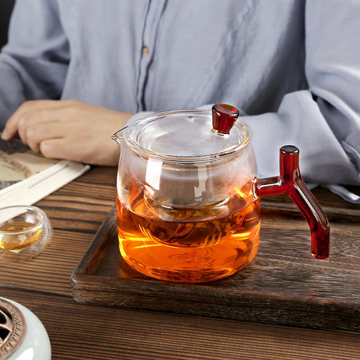 璃匠-LCH023三件套泡茶壶( 湖绿色)泡茶三件杯400ml滤片带盖泡茶壶 商品图6