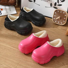 【防水防污易打理❗️厚底增高棉鞋】包跟加绒棉拖鞋女厚底增高防水家居拖鞋秋冬新款毛毛拖鞋