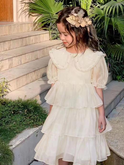 珍珠翻领连衣裙 商品图0