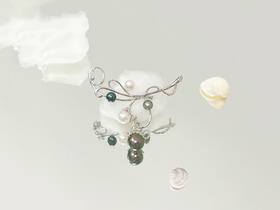 「缤纷」Akoya大溪地珍珠银胸针