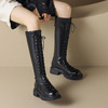 ZHR厚底长筒靴女骑士靴马丁靴女皮靴长靴子2023新款秋冬不过膝靴 商品缩略图7