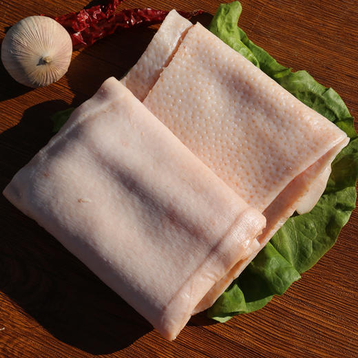 【3份包邮】安心猪皮   粮食喂养  急冻锁鲜  满口肉香  胶原蛋白  安心猪肉   猪皮  1斤 商品图5