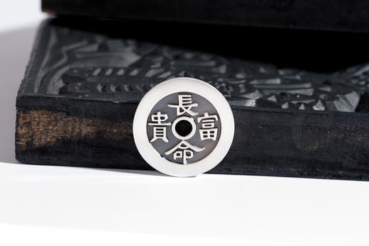 矩德泉坊 纯银手作   长命富贵金玉满堂（3.3厘米版）gq230700732 商品图3