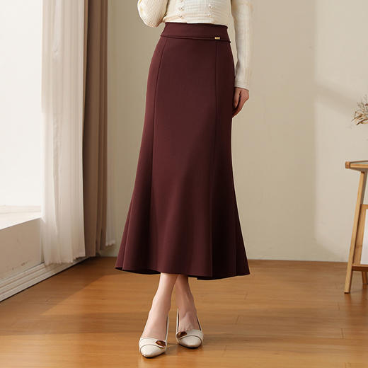 通勤修身时尚加绒鱼尾裙，长款高腰垂感优雅洋气半身裙MYX-YGLR-28115-L 商品图0
