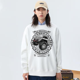 自由基地牧马人新款500克仿羊羔绒冬季保暖套头卫衣原创设计越野图案衫 NMT-2086