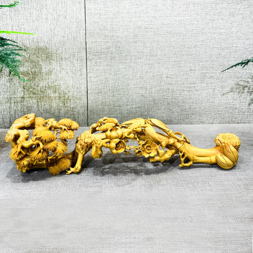 岁寒三友/松竹梅°黄杨摆件 商品图1