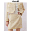 VIMAGE纬漫纪春季气质高级感小香风高腰显瘦半身裙V2106701 商品缩略图2
