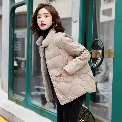 丁摩 轻薄羽绒服女款高端短款白鸭绒韩版女装3ZF-F3025 商品图0