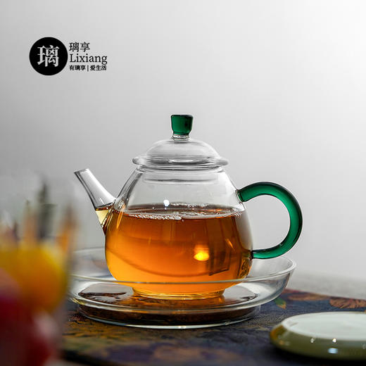 璃享福气壶（梦露）高硼硅玻璃茶壶 迷你泡茶壶功夫茶具小壶花茶壶透明带过滤小号 商品图5