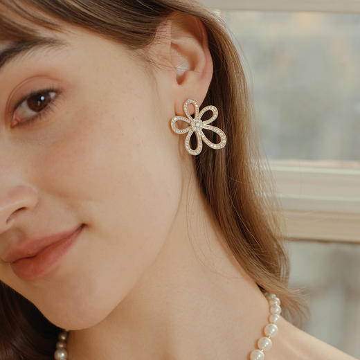 INBA0301 人间富贵花-蕾丝大花耳环｜INCH EDITION 时光不惑系列 商品图4