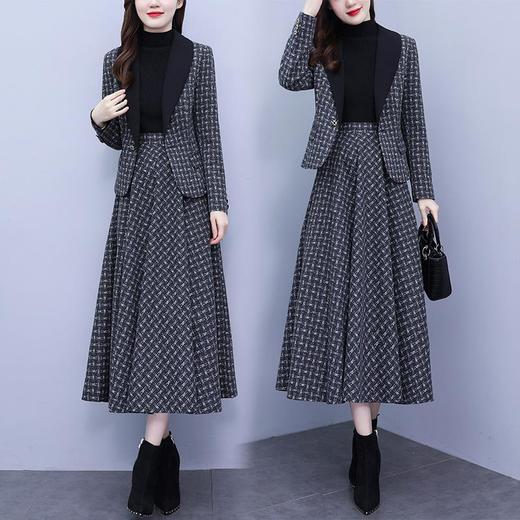 NYL- 95020秋冬新款时尚洋气西装外套+半身裙两件套显瘦减龄 商品图2