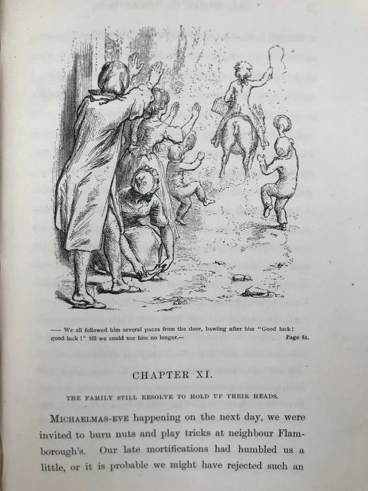 1896年 戈德史密斯《威克菲尔德牧师》 32幅插图 漆布精装32开 商品图14