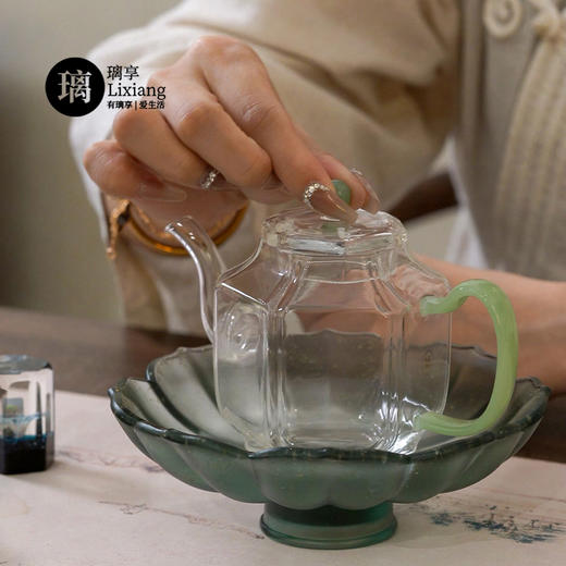 璃享玲珑壶 玻璃茶壶高硼硅迷你泡茶壶花茶壶功夫茶具小壶玉把过滤打孔壶 商品图7