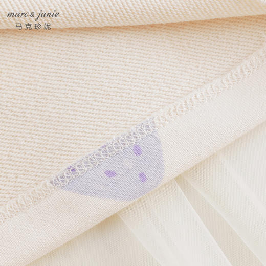 马克珍妮女童网纱卫衣裙儿童超舒棉趣味小熊连衣裙春款裙子240096 商品图4