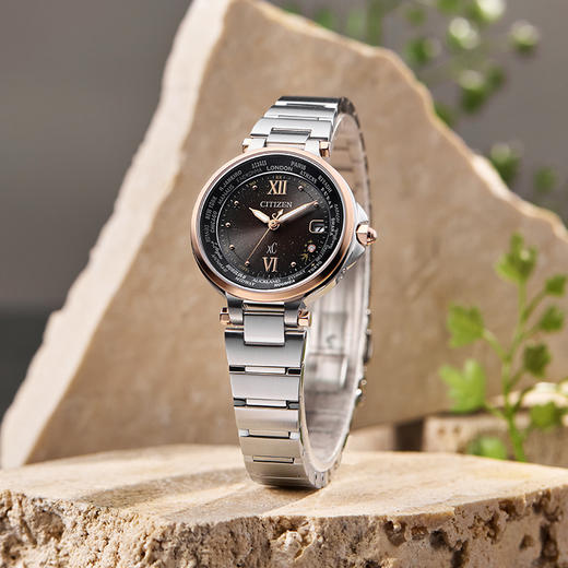 西铁城/CITIZEN多局电波时尚贝母钢带女士手表EC1011-71W 商品图4