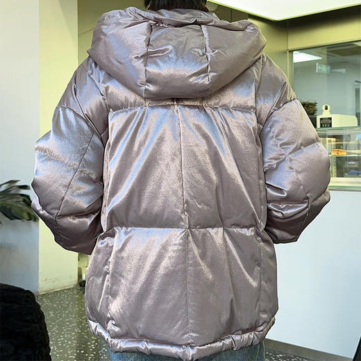 圣三利女装新秋冬季连帽短款休闲羽绒服SL121S01 商品图2