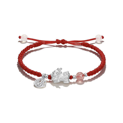 KADER卡蒂罗 招财纳福转运貔貅手绳 好运可调节 吉祥平安萌趣吞金兽造型可爱配饰 合金 手链 男女同款情侣款 礼盒 商品图8